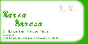 maria marcso business card
